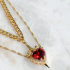 Heart & Sword Couple Necklace – 18K Gold Plated Stainless Steel