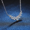 Moissanite Necklace For Woman Wedding Fine Jewely With Certificates 925 Sterling Sliver Plated 18k White Gold Necklace